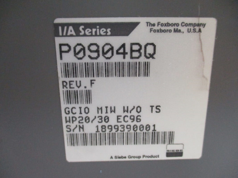 FOXBORO P0904BQ REV. F NSMP