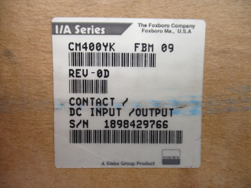 FOXBORO CM400YK FBM09 REV. 0D NSMP