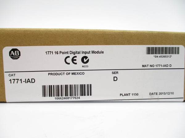 ALLEN BRADLEY 1771-IAD SER. D DATE: 2015 NSFS