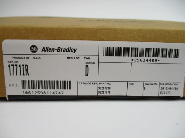 ALLEN BRADLEY 1771-IR SER. D F/W B 5VDC NSMP
