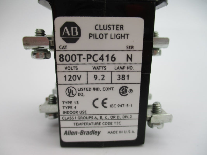 ALLEN BRADLEY 800T-PC416 SER. N 120V NSNP