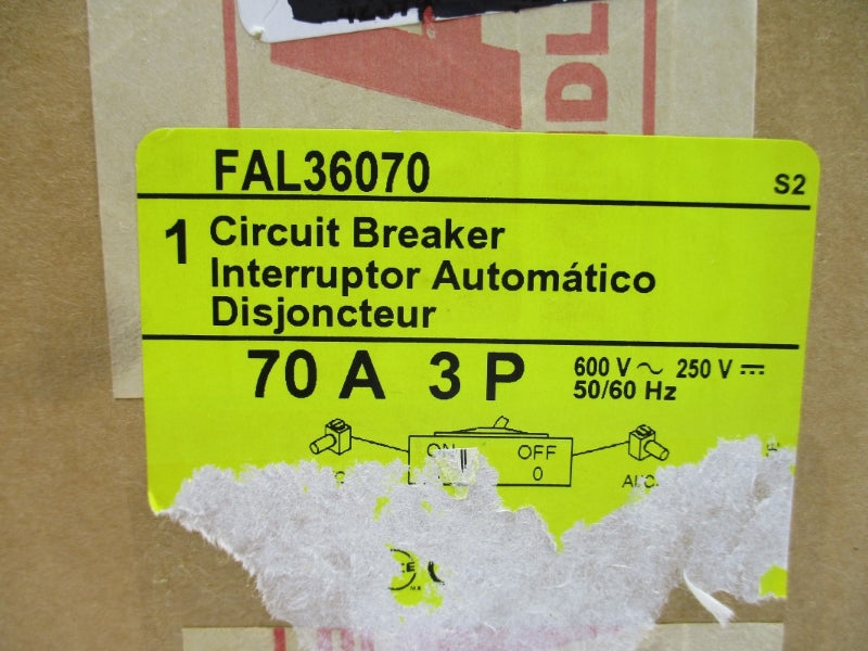 SQUARE D FAL36070 SER. 2 600V 70A NSFS