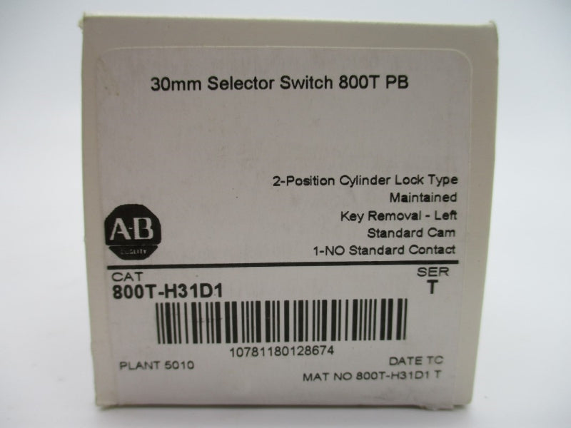 ALLEN BRADLEY 800T-H31D1 SER. T (WH) NSFS