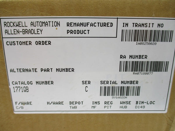 ALLEN BRADLEY 1771-QB SER. C F/W B 5VDC 1.6A REMAN