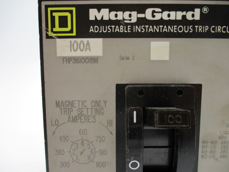 SQUARE D FHP3610018M  SER. 2 600VAC 100A NUPI