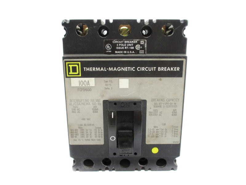 SQUARE D FCP34100 SER. 3 480VAC 100A NSNP