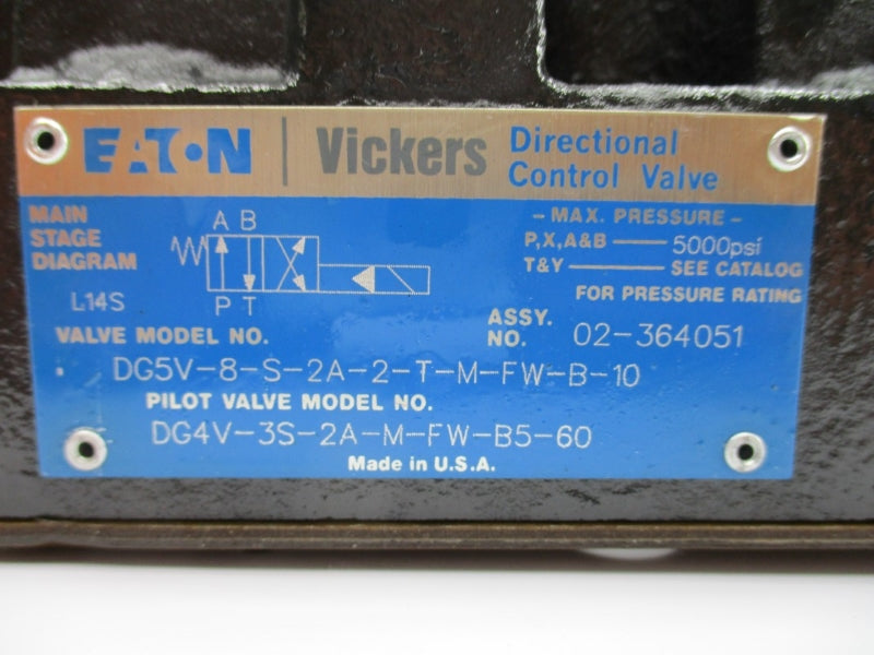 EATON DG5V-8-S-2A-2-T-M-FW-B-10 02-364051 110/120V 5000PSI NSNP