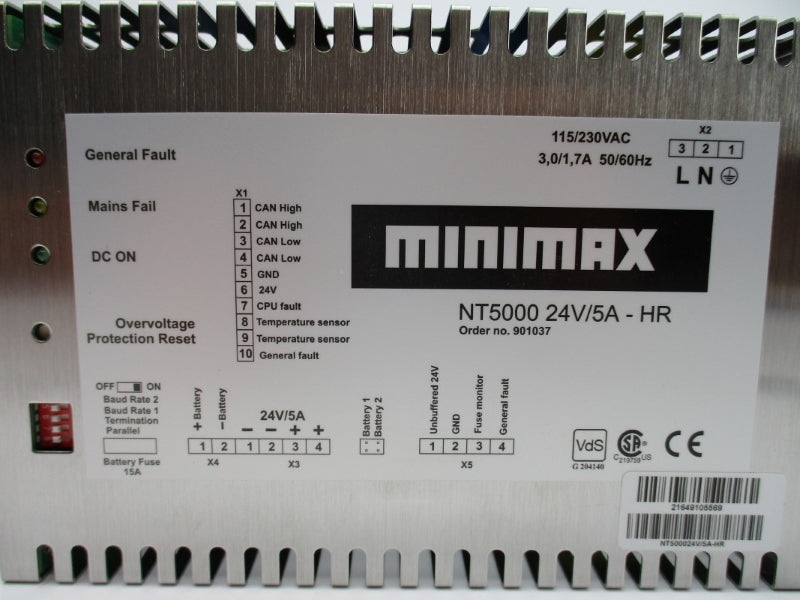 MINIMAX NT500024V/5A-HR 901037 115/230VAC 3.0/1.7A NSMP