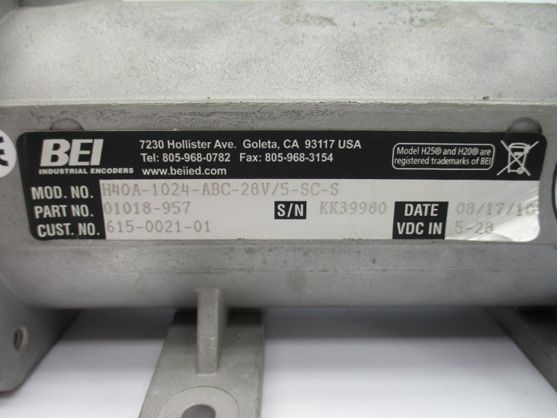 BEI H40A-1024-ABC-28V/5-SC-S 01018-957 5-28VDC NSNP