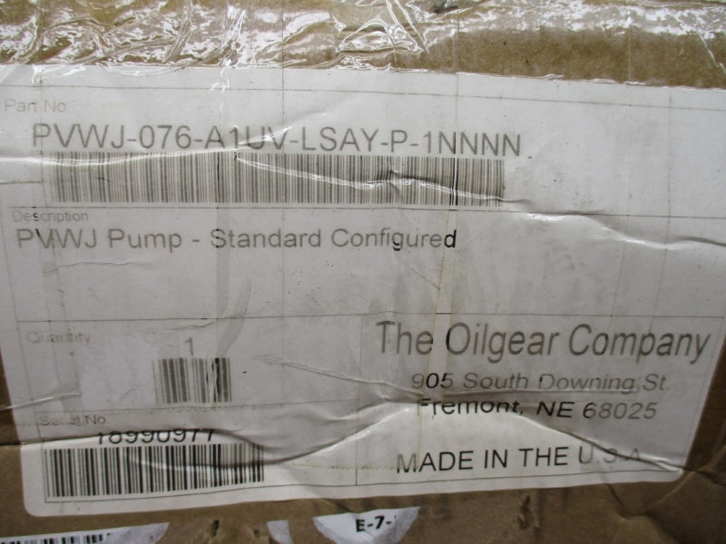 OILGEAR PVWJ-076-A1UV-LSAY-P-1NNNN NSMP