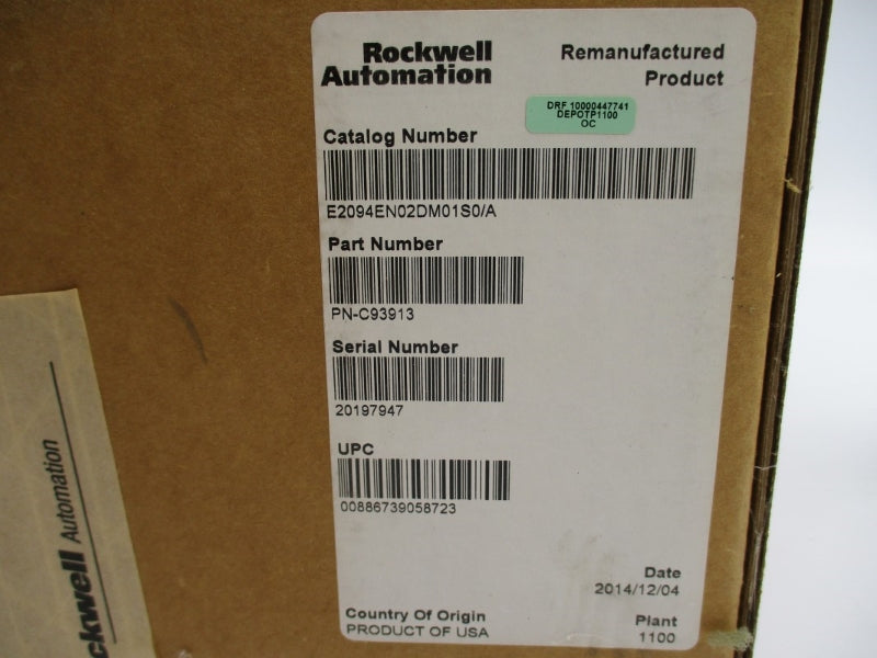 ALLEN BRADLEY 2094-EN02D-M01-S0 SER. A F/W 2.018 2.5-24VDC 1.36A REMAN