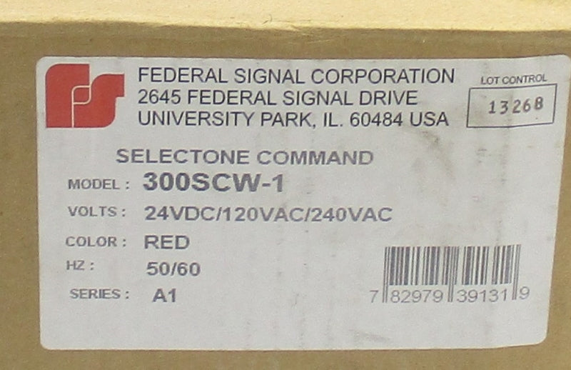 FEDERAL SIGNAL 300SCW-1 SER. A1 240VAC NSMP