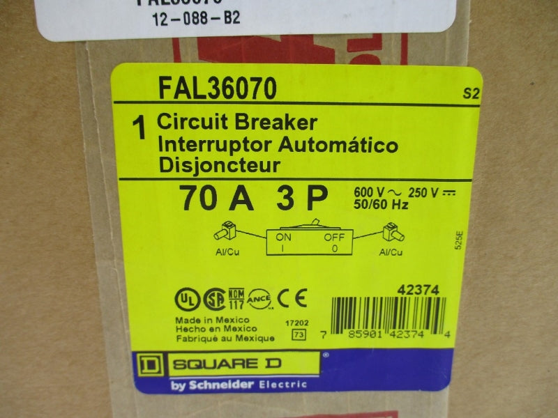 SQUARE D FAL36070 SER. 2 600V 70A NSFS