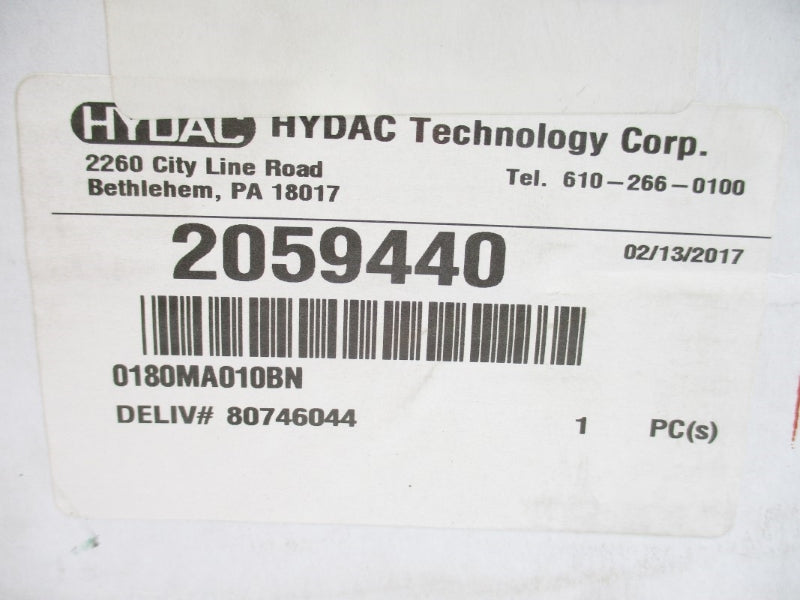 HYDAC 2059440 0180MA010BN NSMP