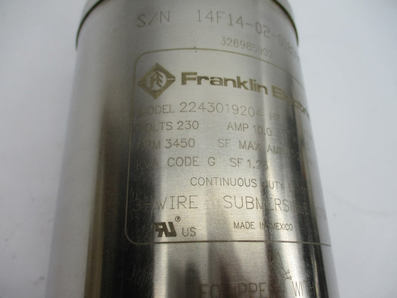FRANKLIN ELECTRIC 2243019204 230V 10.0A NSMP