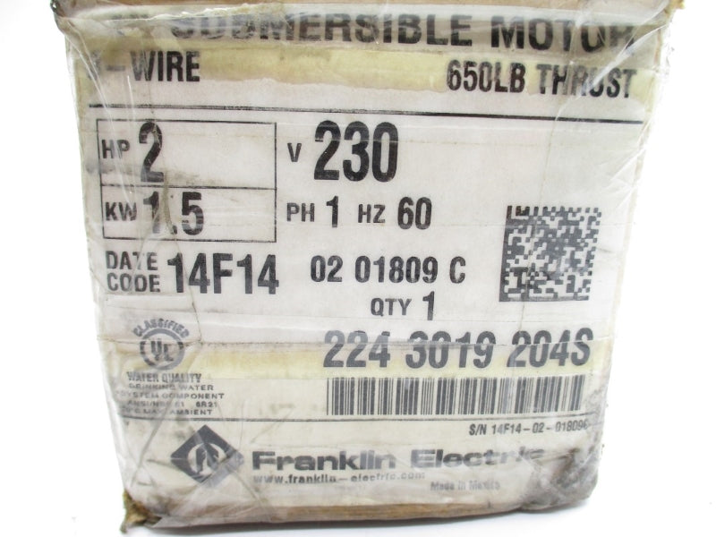 FRANKLIN ELECTRIC 2243019204 230V 10.0A NSMP