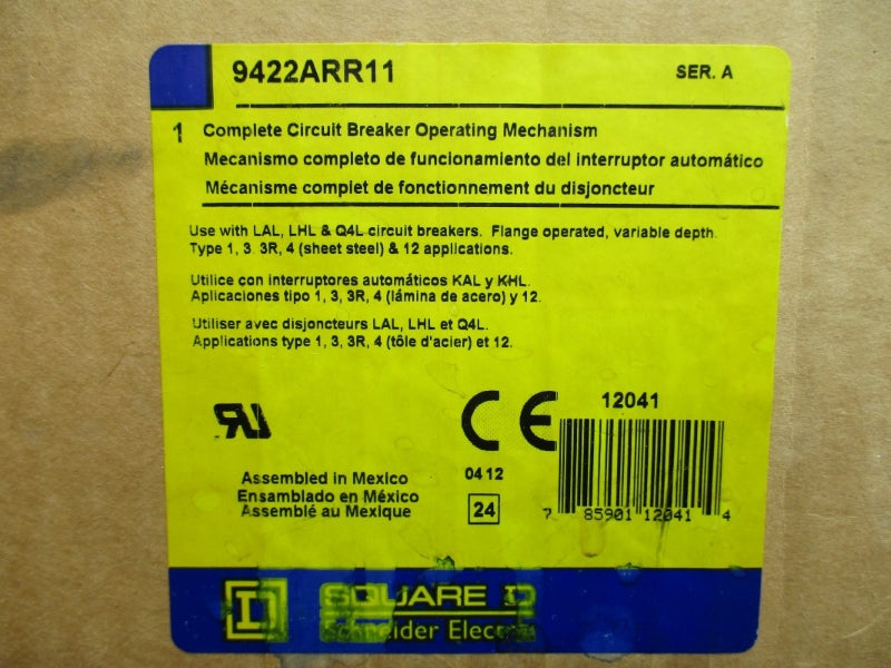 SQUARE D 9422ARR11 SER. A NSMP