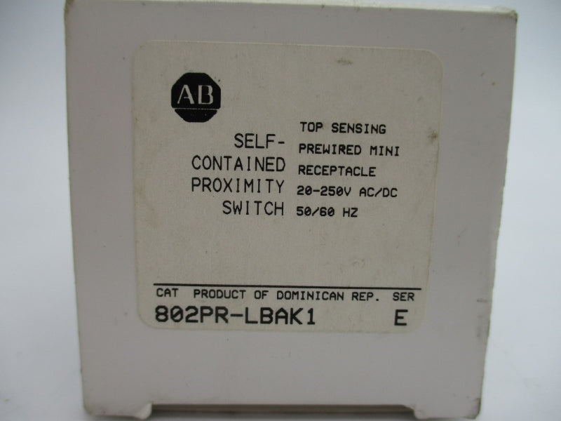 ALLEN BRADLEY 802PR-LBAK1 SER. E 20-250VAC/DC UNMP