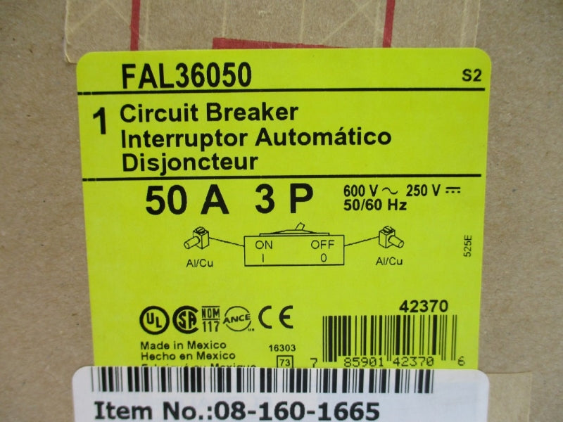 SQUARE D FAL36050 SER. 2 600V 50A NSFS