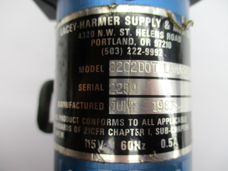 LACEY HARMER 8202DOT LAHARCO 115V 0.5A UNMP