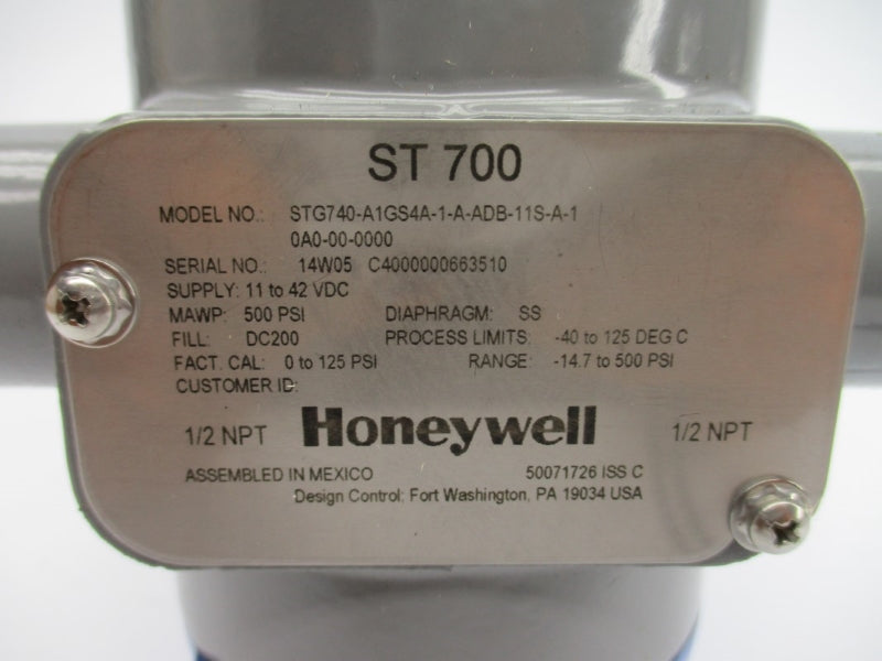 HONEYWELL STG740-A1GS4A-1-A-ADB-11S-A-10A0-00-0000 11-42VDC 500PSI -40-125'C NSMP