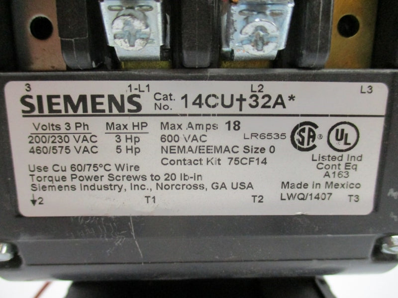SIEMENS 14CUB32AA 240V 18A NUPI