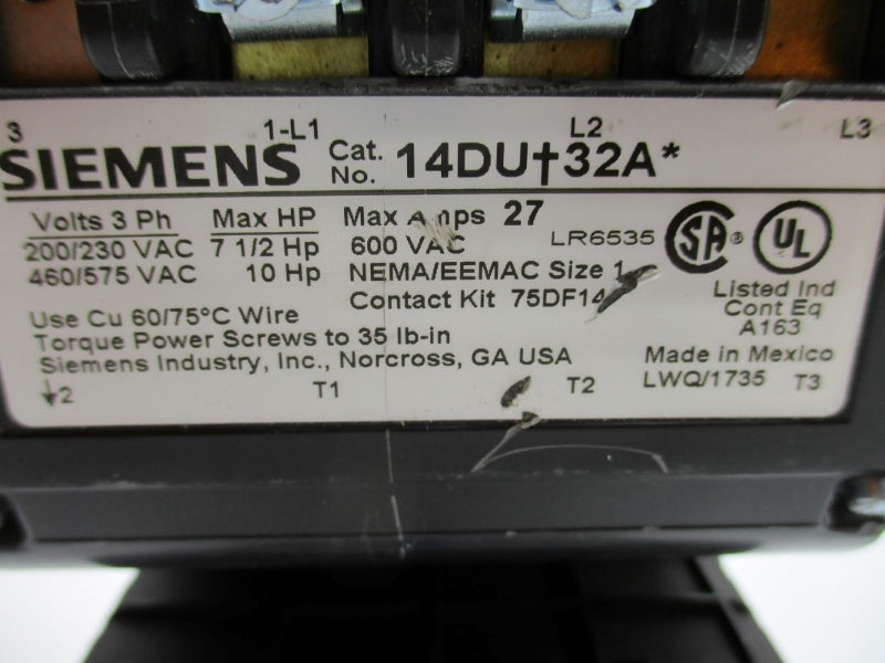 SIEMENS 14DUE32AJ 24V 27A NUPI