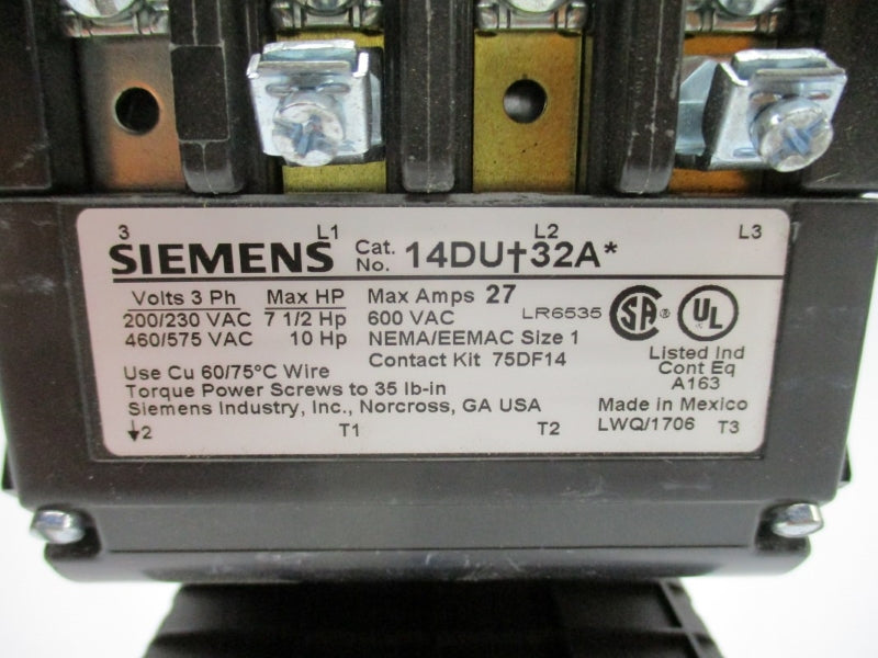 SIEMENS 14DUD32AF 120V 27A NUPI