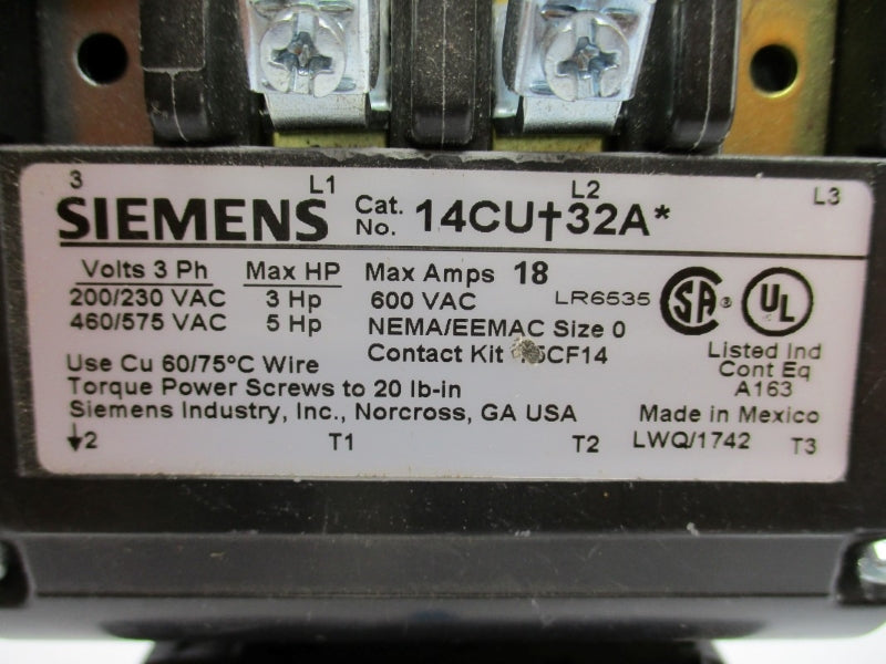 SIEMENS 14CUB32AF 120V 18A NUPI