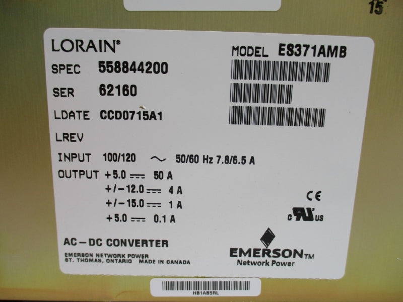 RELIANCE ELECTRIC 57C493 ES371AMB 100/120V 7.8/6.5A NUPI