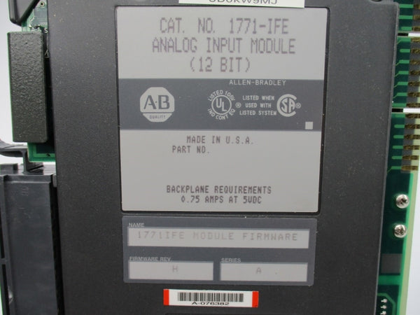 ALLEN BRADLEY 1771-IFE SER. A F/W H 5VDC 0.75A NUPI
