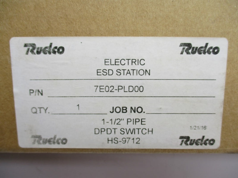 RUELCO 7E02-PLD00 HS-9713 1-1/2" NSMP