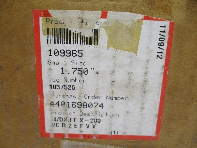 FLOWSERVE 109965 4/DX:FF X-200 1.750" NSMP