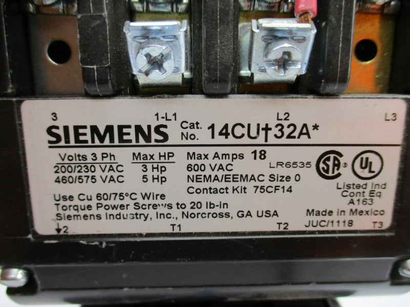 SIEMENS 14CUB32AD 208V 18A NUPI