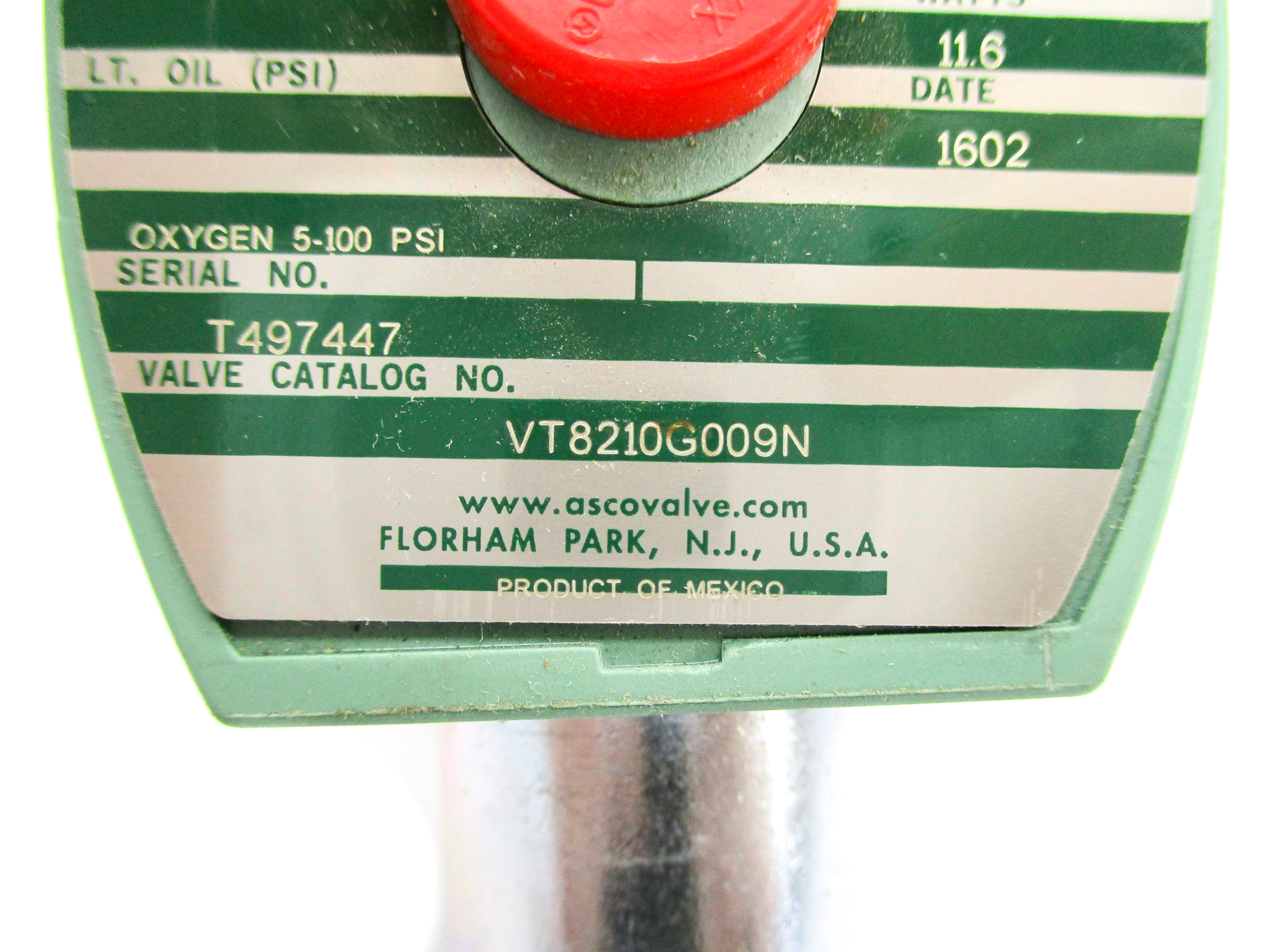 ASCO VT8210G009N 5-100PSI 24/DC NSNP