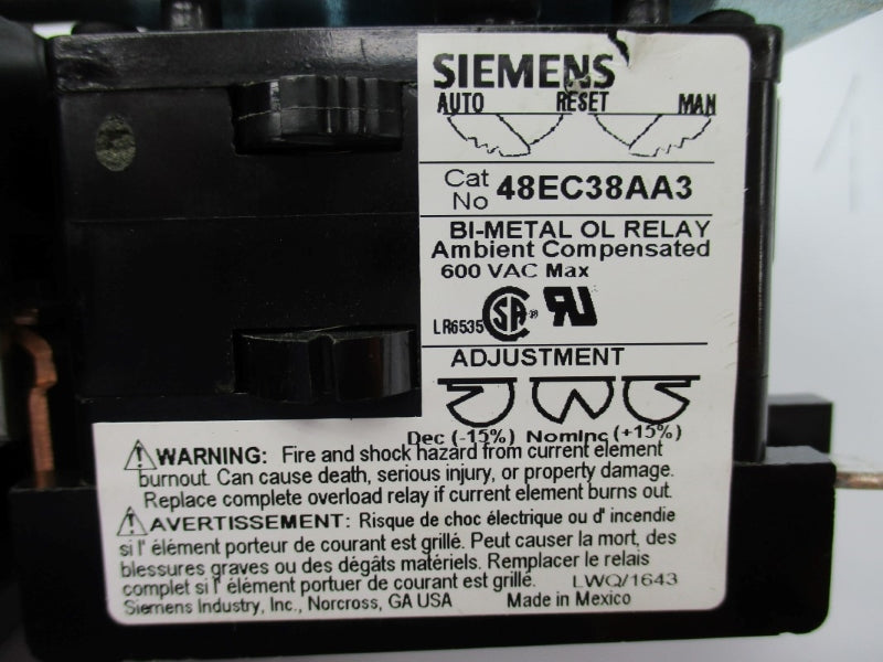 SIEMENS 14EP32AH81 480V 40A NUPI