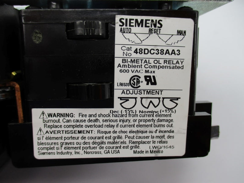 SIEMENS 14CP32AH81 480V 18A NUPI