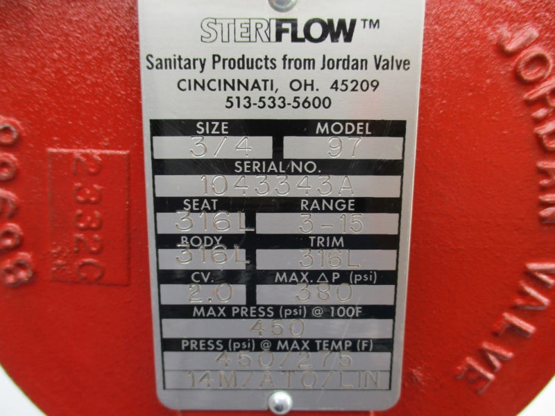 STERIFLOW 97 14M/ATO/LIN 450PSI 3/4" NSNP