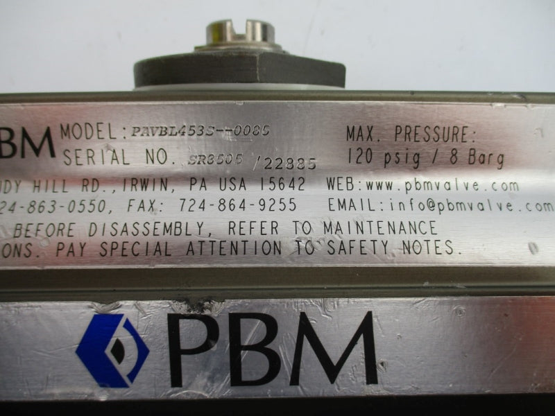 PBM PAVBL453S-0085 1" 120PSI NSNP
