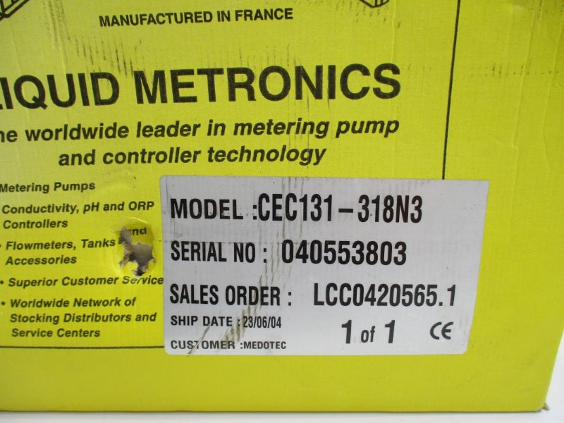 LMI MILTON ROY CEC131-318N3 115VAC 4.00A NSMP