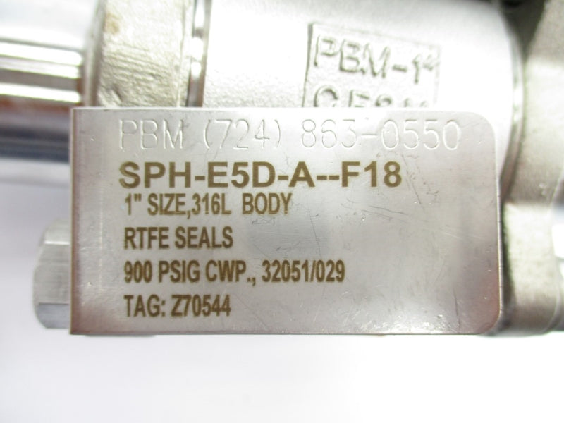 PBM PBM-1" CF3M 4S06 SPH-E5D-A--F18 900PSI NSNP