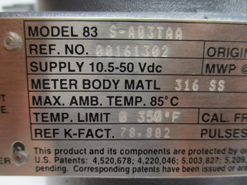 FOXBORO 83S-A03TAA 10.5-50VDC 150PSI 100'F NSNP
