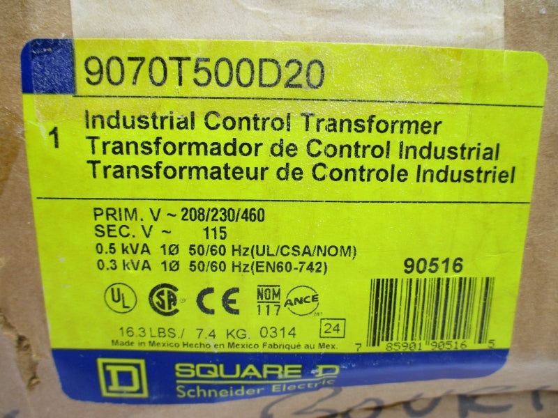 SQUARE D 9070T500D20 460V NSMP