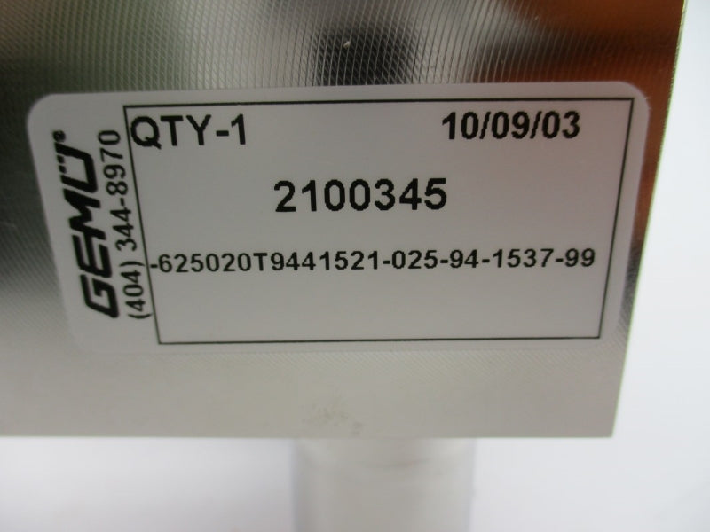 GEMU 2100345 652020T9441521-025-94-1537-99 120VAC 3A 1/4" NSMP