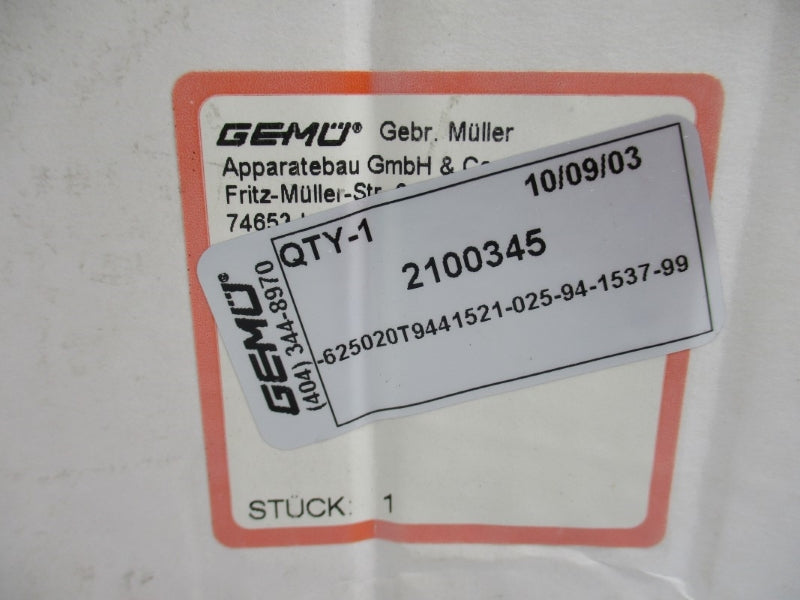 GEMU 2100345 652020T9441521-025-94-1537-99 120VAC 3A 1/4" NSMP