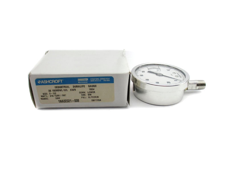 ASHCROFT 251009SWL02LXWN160# 160PSI 2-1/2" NSMP