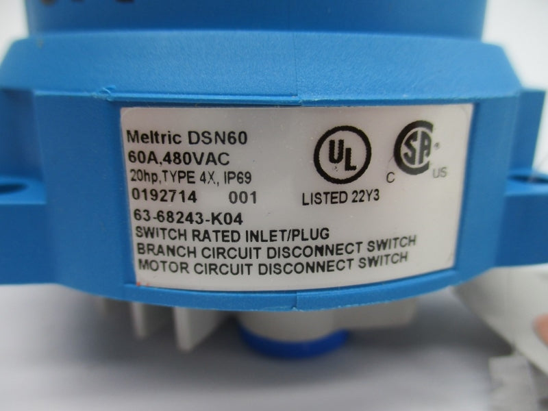 MELTRIC 63-68243-K04 DSN60 480VAC 60A NSMP