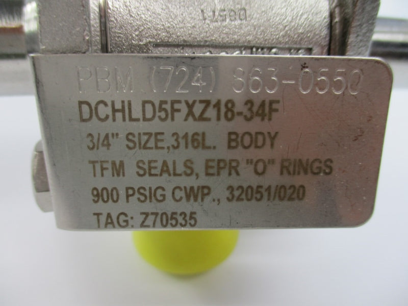 PBM PAVBL453S-0063 DCHLD5FXZ18-34F 120PSI 3/4" NSNP