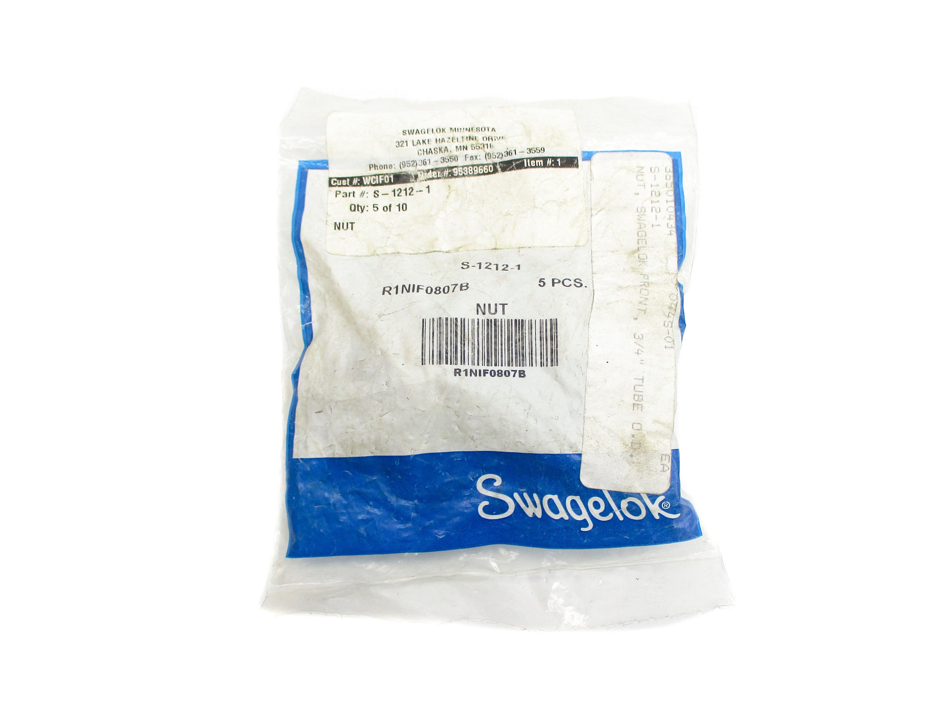 SWAGELOK S-1212-1 (PKG OF 5) NSMP