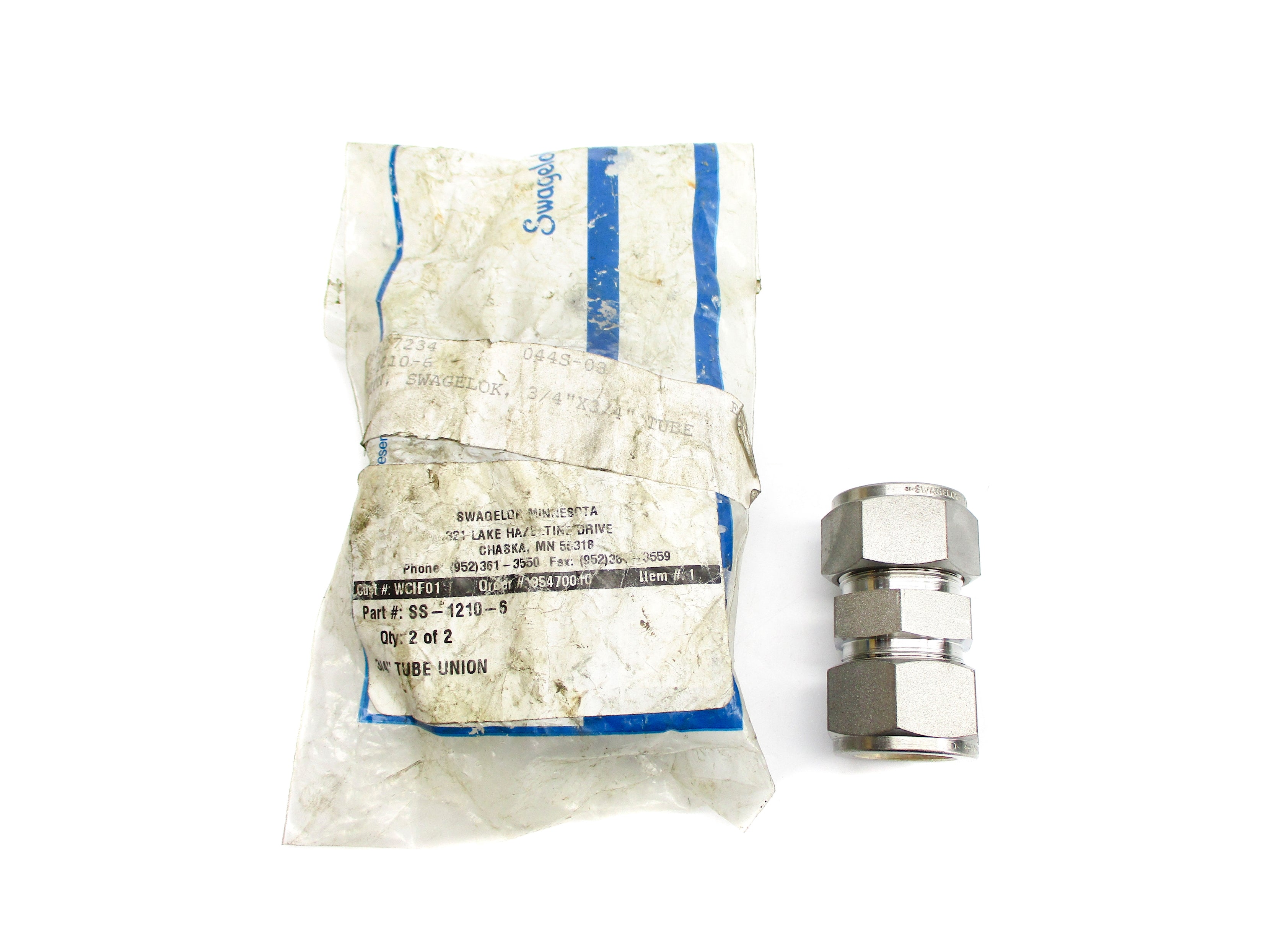 SWAGELOK SS-1210-6 (PKG OF 2) NSMP